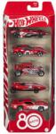 Mattel Set 5 Masinute Metalice Aniversare 80 De Ani Scara 1 La 64 (mtjgk08)