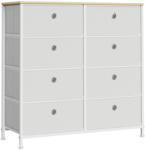 SONGMICS LTS024W57 8 Fiókos Textil Komód Fém Vázzal és Tölgyfa Asztallappal (EUZ-LTS024W57)