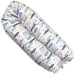 Wikids szoptatós párna 180cm - Szürke / Menta autós