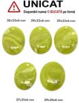  Pandantiv Serpentin Natural cu Gaura - Oval - 23-30 x 17-23 x 4-8 mm - 1 Buc