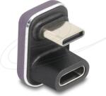 Delock Адаптер USB-C мъжко към женско USB-C, под 180° , 40 Gbps PD 3.1 240 W , U-образен 8K 60 Hz metal (DELOCK-60737) - cybertrade