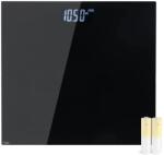 SIKS digitális elektronikus testsúly mérleg, elektronikus kijelzővel, maximális terhelhetőség 150 kg, automatikus indítás / kikapcsolás, fekete (HS02)