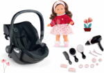 Corolle Set cuib cu păpușă Perle la coafor Doll Carrier Cybex Priam 2in1 Black Corolle și uscător electronic pentru păr (CO141880-3)