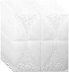 MACVI 50 db-os öntapadós 3D tapéta készlet, kívül puha habszivacs, modern design bármilyen térbe alkalmas, vízálló, 70x77 méret, Macvi, Absztrakt Modell Fehér rózsa (50xTapet-83)