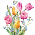 Ambiente Tulips Bouquet Papírszalvéta 33X33cm, 20db-os