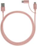 Torrii Кабел Torrii KeVable 2-in-1 TOR-KEV-09, от USB-A(м) към USB-Micro B(м)/USB-C(м), 1m, розово злато (TOR-KEV-09)