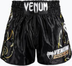 Venum Pantaloni scurți de antrenament pentru bărbați Venum VTC Flames Muay Thai black/gold