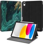  Tablettok iPad 10.9 (iPad 10) - LAMANO VERDE AURA mintás smart case, ceruza tartóval