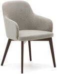 Kave Home Bézs kárpitozott karfás étkezőfotel Nelida - Kave Home