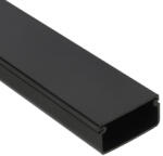  Fekete kábelcsatorna, 32x15 mm, műanyag, pattintható fedéllel - 2 m (K.3215C)