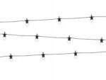 Party Deco LED fényfüzér, fekete, 5m, 10 kerek izzó, meleg fehér fény (LEDC1-099)