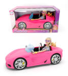 Mamido Păpușa Sasha 29 cm, Mașinuță Cabriolet roz MT1612 (MT1612) Papusa