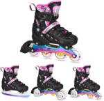 NILS Extreme Görkorcsolya LED 4az1 Rainbow cserélhető pengével hoki Nils Extreme NH10905 34 fekete|kék|rózsaszín