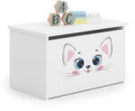  Cufăr pentru jucării Daria alb cu imprimeu Pink Cat