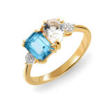 Heratis Forever Gyűrű fehér és világoskék topázzal 2, 10 ct IZBR1371