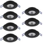 EGLO Gedrez fekete LED mennyezetbe építhető lámpa szett (EG-300191) LED 7 izzós IP20 (300191)