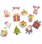 DIYQueen Dekoratív fa gomb, karácsonyi színes mix, 50 db (H707)