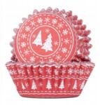 PME Karácsonyfa sütőpapír, 30db, muffinokhoz, cupcake-ekhez, 5cm átmérő (BC850)