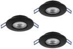EGLO Gedrez fekete LED mennyezetbe építhető lámpa szett (EG-300188) LED 3 izzós IP20 (300188)