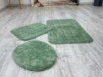 Keleti Textil Kft Lazien 3016-3 Green, Zöld 3 Részes Fürdőszoba Szőnyeg 50x80 + 50x40cm