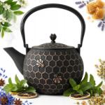 Sokomedica Öntöttvas Teás Kanna, 1.8L, réz díszítéssel, fekete (SOKO236269)