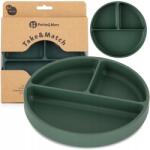 Petite&Mars zöld szilikon tányér (8596202007685)