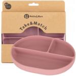 Petite&Mars Take&Match szilikon tányér rekesszel és tapadókoronggal (8596202007739)
