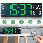  Led Digitális Óra, ébresztőóra, 13", távirányító, LED kijelző (Zegar cyfrowy LED)