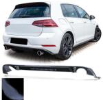  VW Golf VII GTI 2017-2021 hátsó lökhárítóhoz lakkozott fekete műanyag diffúzor