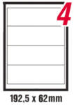 PD Office Etikett címke pd 192.5x62 mm szegéllyel 100 ív 400 db/doboz (2031078)
