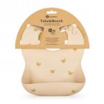 Petite&Mars Szilikon előke Take&Match Sand Butterflies 6m+ bézs (8596202007999)