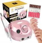 Lewer Körömmaró Gép Manikűr Pedikűr 65W Professzionális Erős Marógép Szett (FREZARKA DO PAZNOKCI 65W RÓŻOWA ZESTAW PRO)