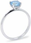 White & Black Labor kék gyémánt eljegyzési gyűrű - Hidden Halo - 1, 1 karát - IGI (AU14150)