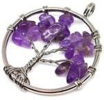 R. M. ékszer Életfa medál drótos Ametiszt 3cm (020646)