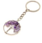 R.M. ékszer Életfa drótos Ametiszt kulcstartó 3cm (010859)