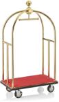 WAS Carucior Bagaje Inox Gold, 106x63xH185 cm, stofa rosie (2242000)