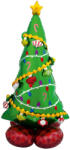Amscan AirLoonz Álló fólia lufi, Karácsonyfa, 127cm, karácsony