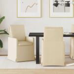 vidaXL Étkező Székek 2 pcs Krém 57 x 67 x 98 cm szövet (42017923)