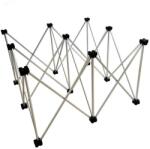 UNI Сгъваема работна маса алуминиева 115x115x73 см, до 600 кг (RV10951)