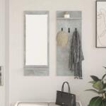 vidaXL Fali Kabáthorog polcokkal Beton Szürke 70 x 10 x 90 cm Faanyag (874526)