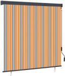 vidaXL Roletta Csíkos Sárga és Kék 180 x 250 cm Szövet és Alumínium (362082)