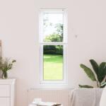 vidaXL Zsalugáter Redőnyök függönyökkel Fehér 130 x 50 cm Alumínium (42005962)