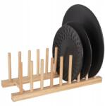 Excellent Houseware Bambusz tányérrendszerező, fa állvány, klasszikus stílus (170486000)