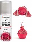 Food Colours metálfényű élelmiszer festék spray, ruby rubin vörös, 50ml (S31)