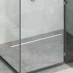 vidaXL 360° zuhany lefolyó vékony modellel Ezüst 90 cm (42015989)