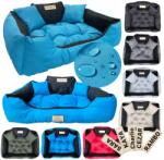 KingDog Kutyafekhely, vízálló, kék, Size S, 55×45cm, személyre szabható (8AD3)