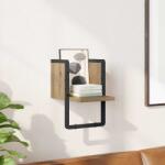 vidaXL Falpolc polcokkal Művészi tölgy 20 x 25 x 30 cm Faanyag (893635)