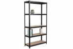 MAMUTEX Lakkozott fém állvány Mamutex Standard 1800x900x400 mm - 5 polc, teherbírás 875 kg, fekete