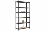 MAMUTEX Lakkozott fém állvány Mamutex Standard 240x120x50 cm - 6 polc, teherbírás 1050 kg, fekete