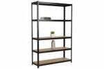 MAMUTEX Lakkozott fém állvány Mamutex Standard 180x120x40 cm - 5 polc, teherbírás 875 kg, fekete